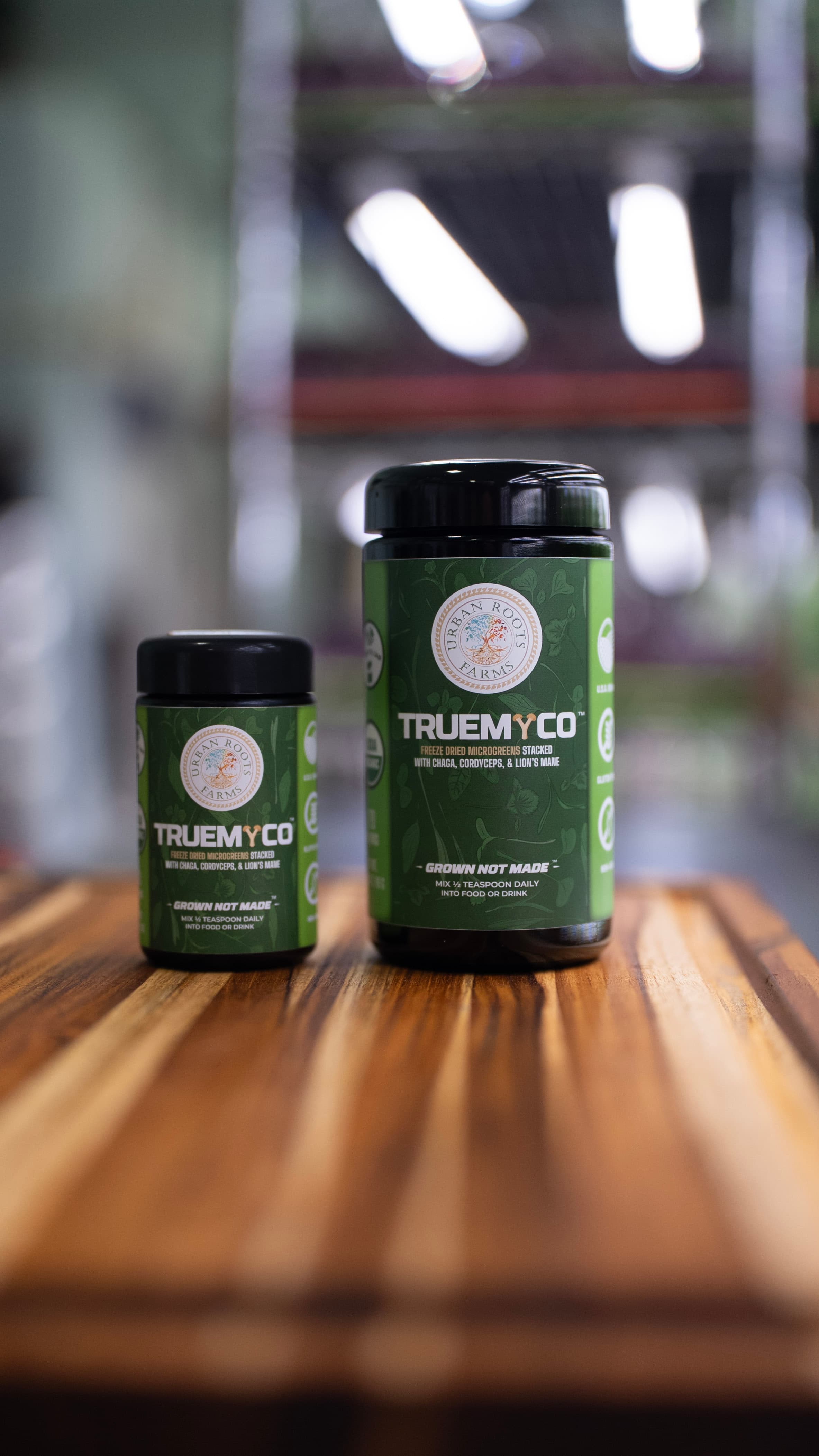 TrueMyco normal jar on the left and Family jar on the right