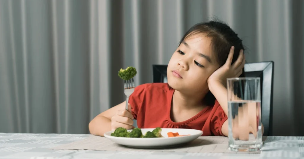Image of a kid being a picky eater.