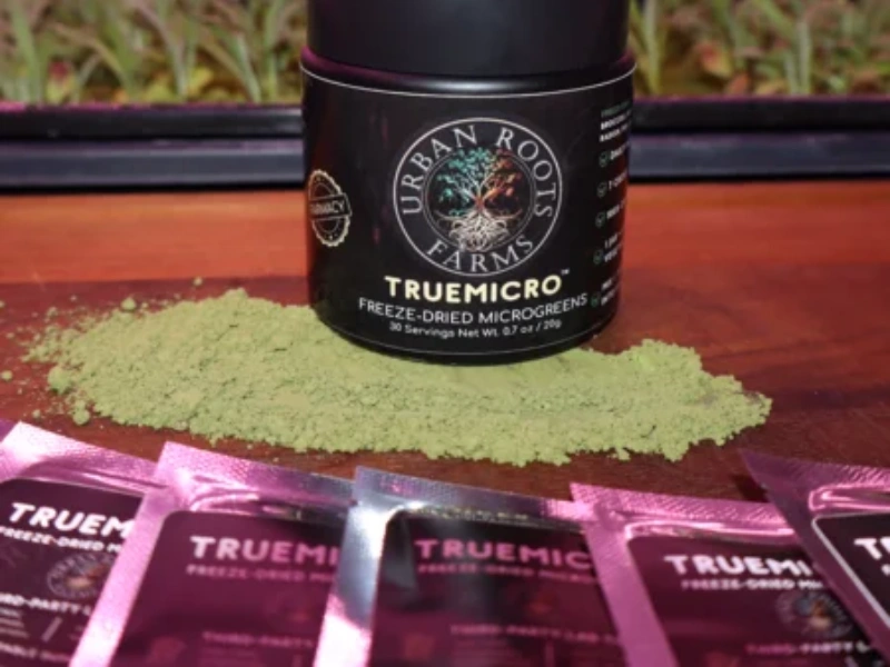 Image of TrueMicro jar and packets.