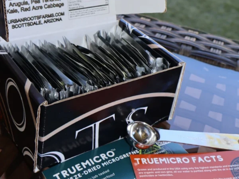 Image of a TrueMicro, 30 servings per jar.