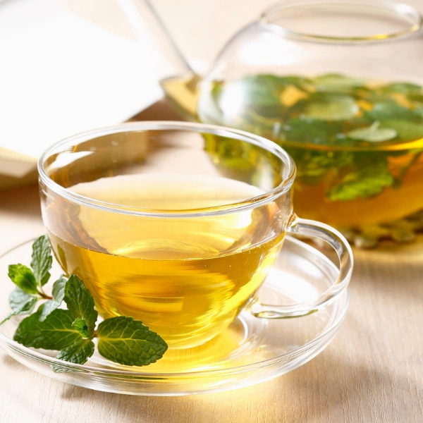 Image of brewed green tea for cellular health.