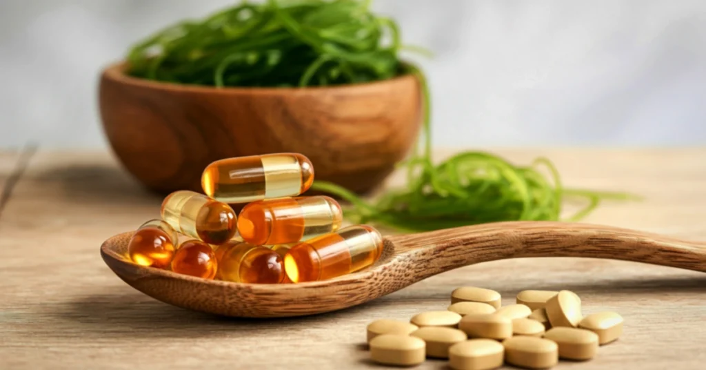 Image of food versus supplement NRF2.