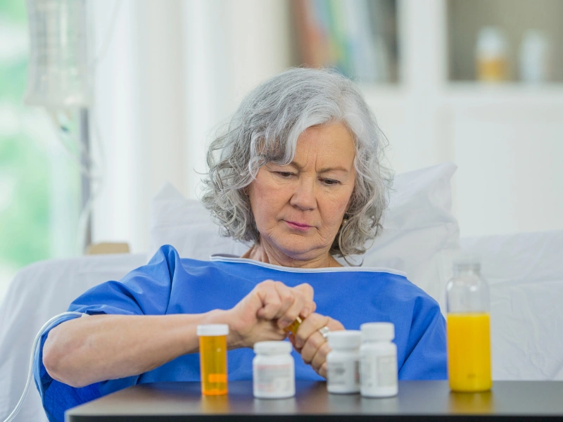 Image representing frustration with supplement pills and bottles.