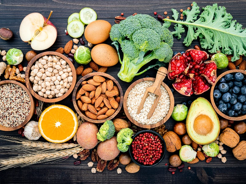 Image representing nutrient-rich foods that boost energy.