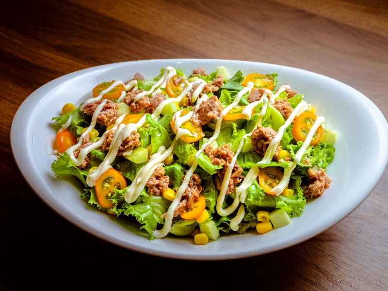 Image showing a Mediterranean tuna salad with vegetables.