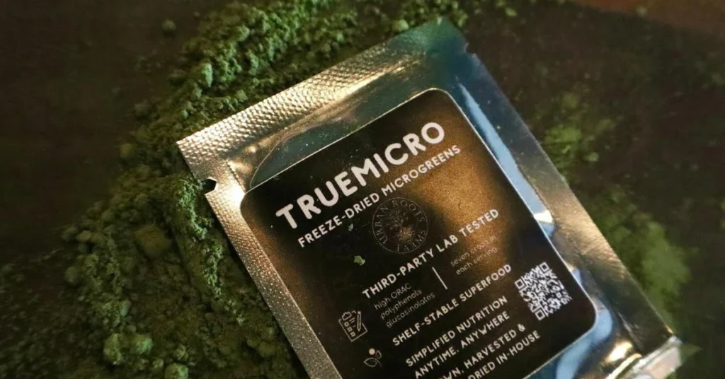 Image showing a TrueMicro packet that supports supplements for mental focus.