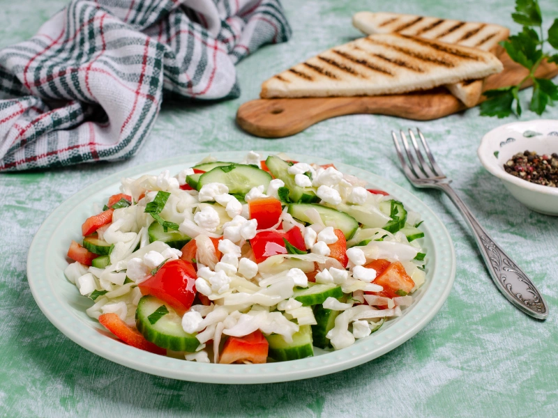 Image showing a cottage cheese bowl with vegetables.