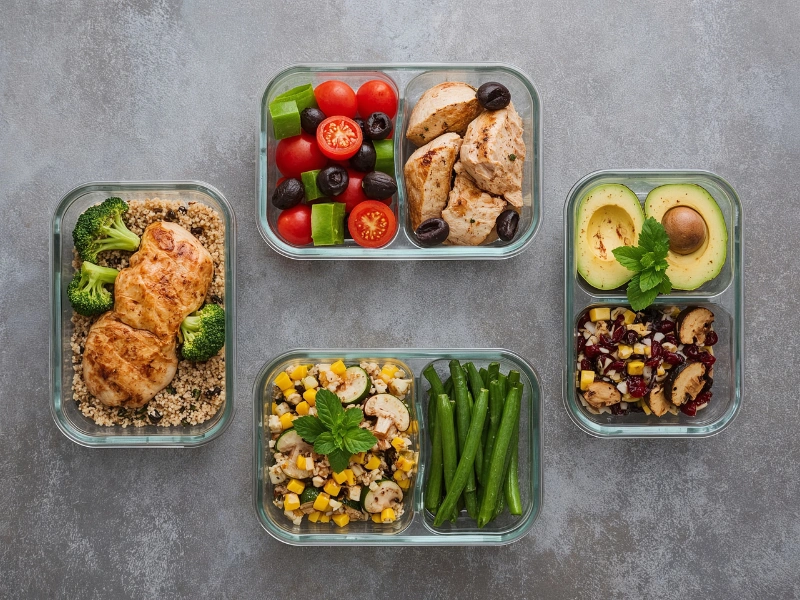 Image showing balanced whole food meals over supplements.