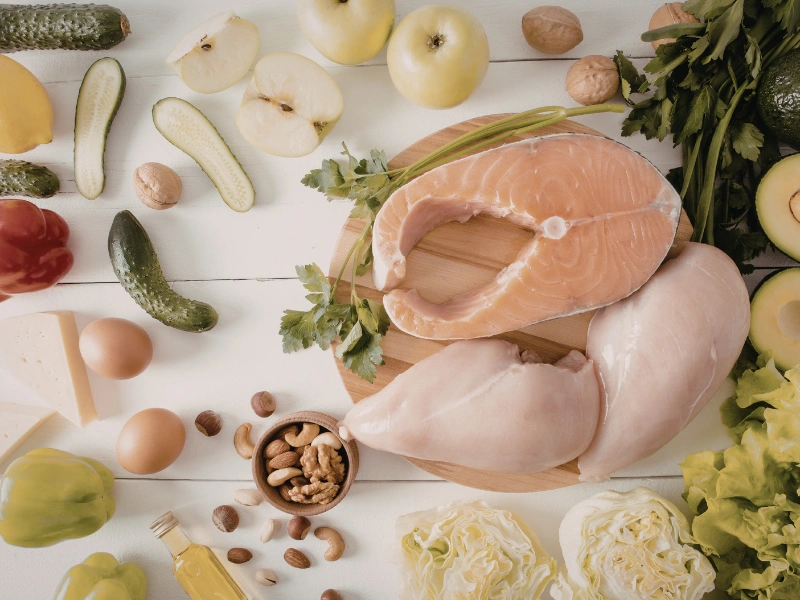 Image showing fresh, balanced ingredients for meal prep.