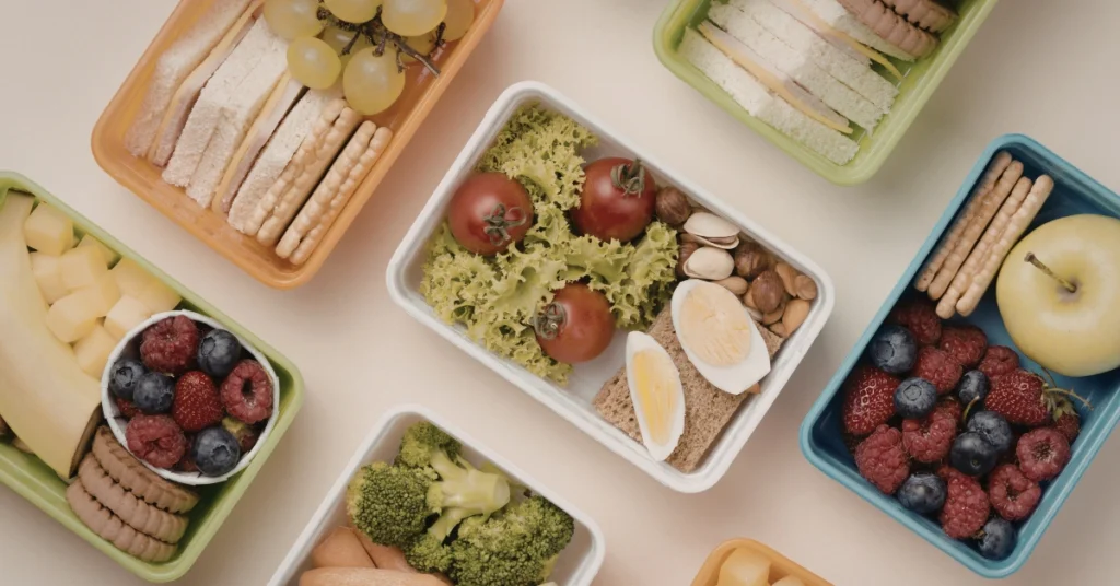 Image showing healthy backpacking food snacks packed in a container