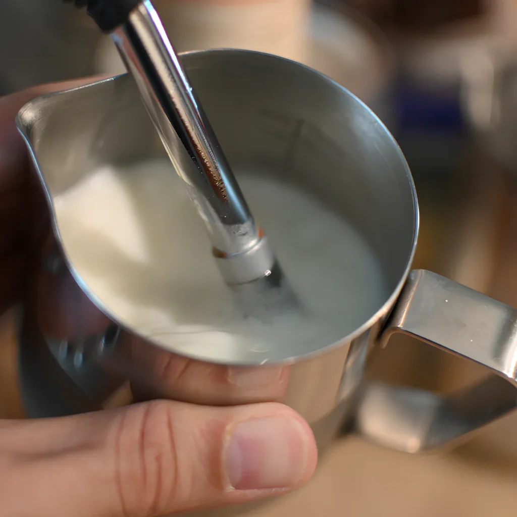 Image of frothing after adding mushroom powder.